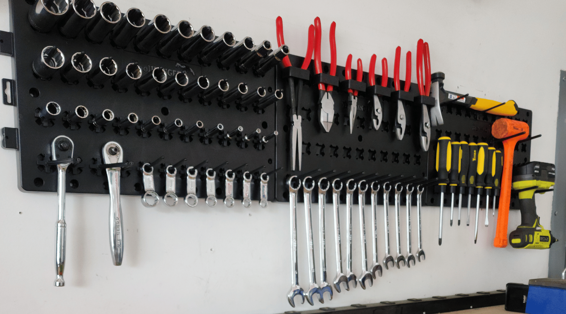 Garage Tool Wall Hanger KAFAHOM Power Tool Organizer 8 Drill Holder