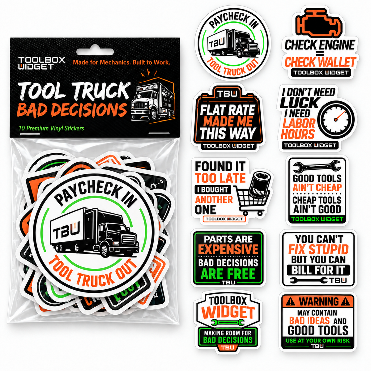 Mechanic Sticker Packs