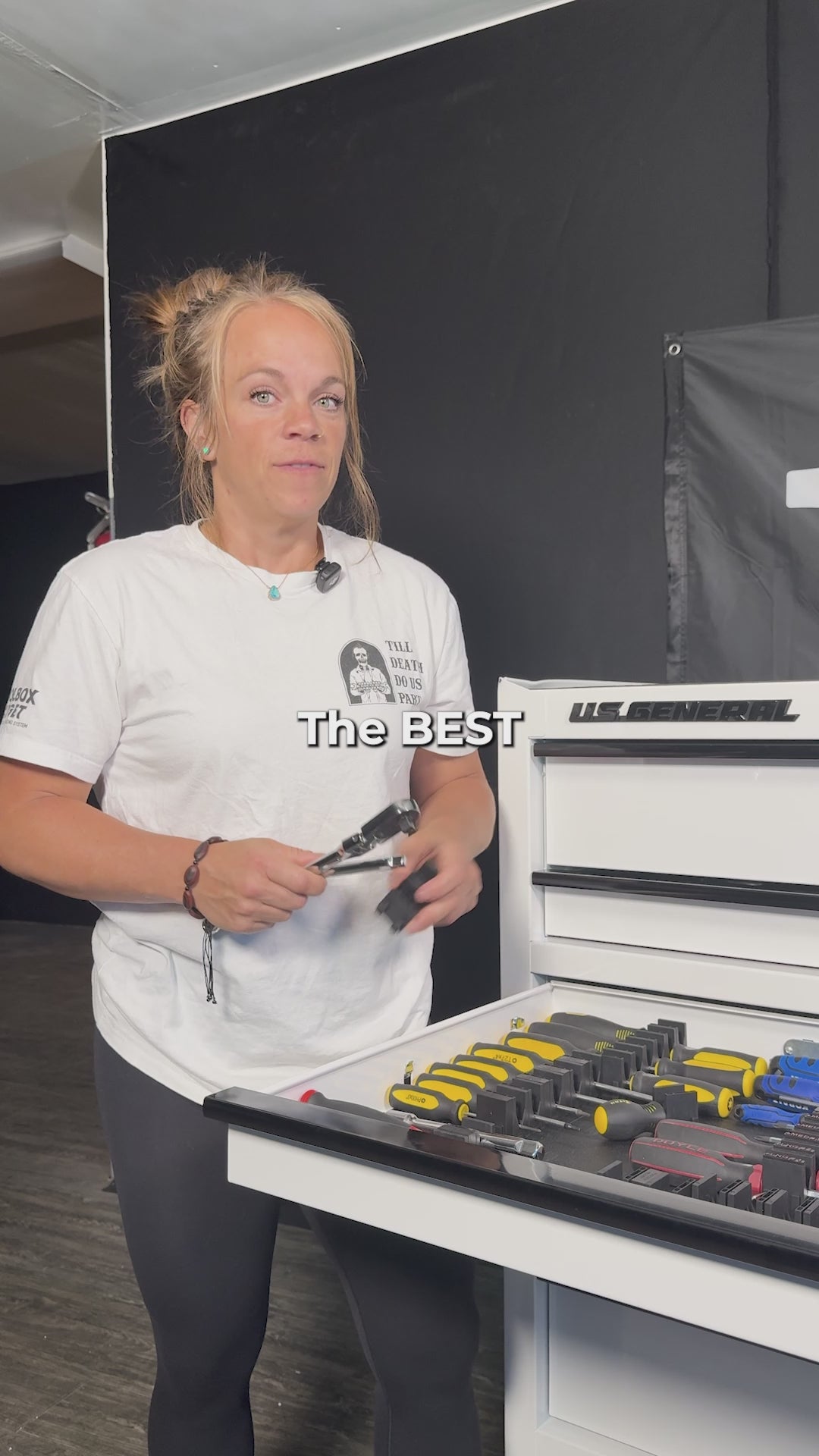Reel of female explaining the  ratchet organize