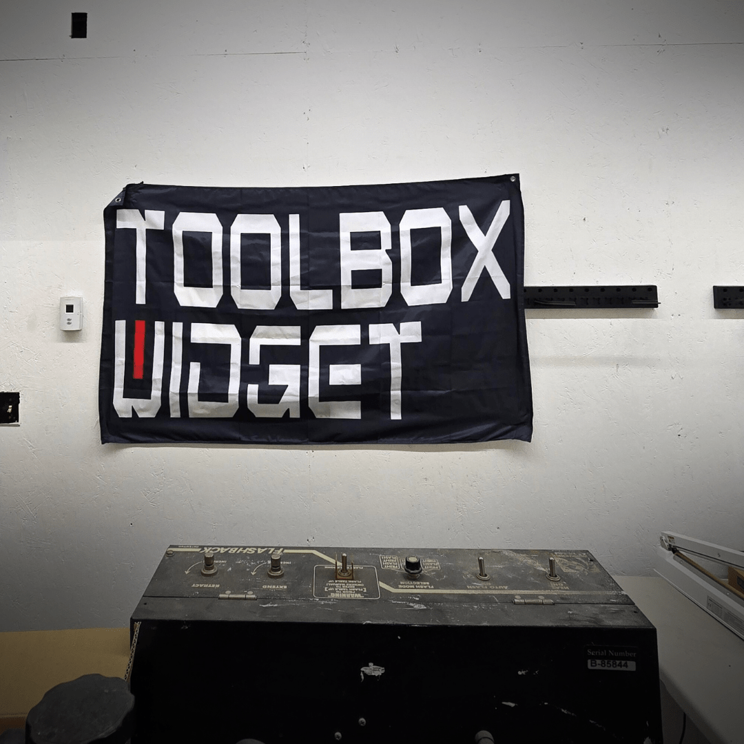 Toolbox Widget Shop Banner (3' x 5') - Toolbox Widget USA