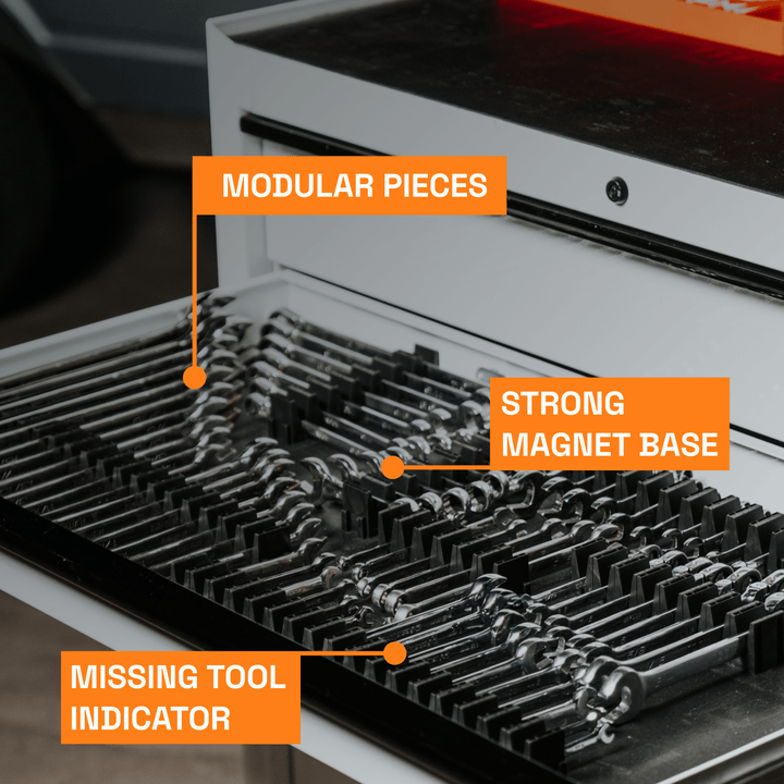 Toolbox Widget Vertical Wrench Organizer in toolbox drawer