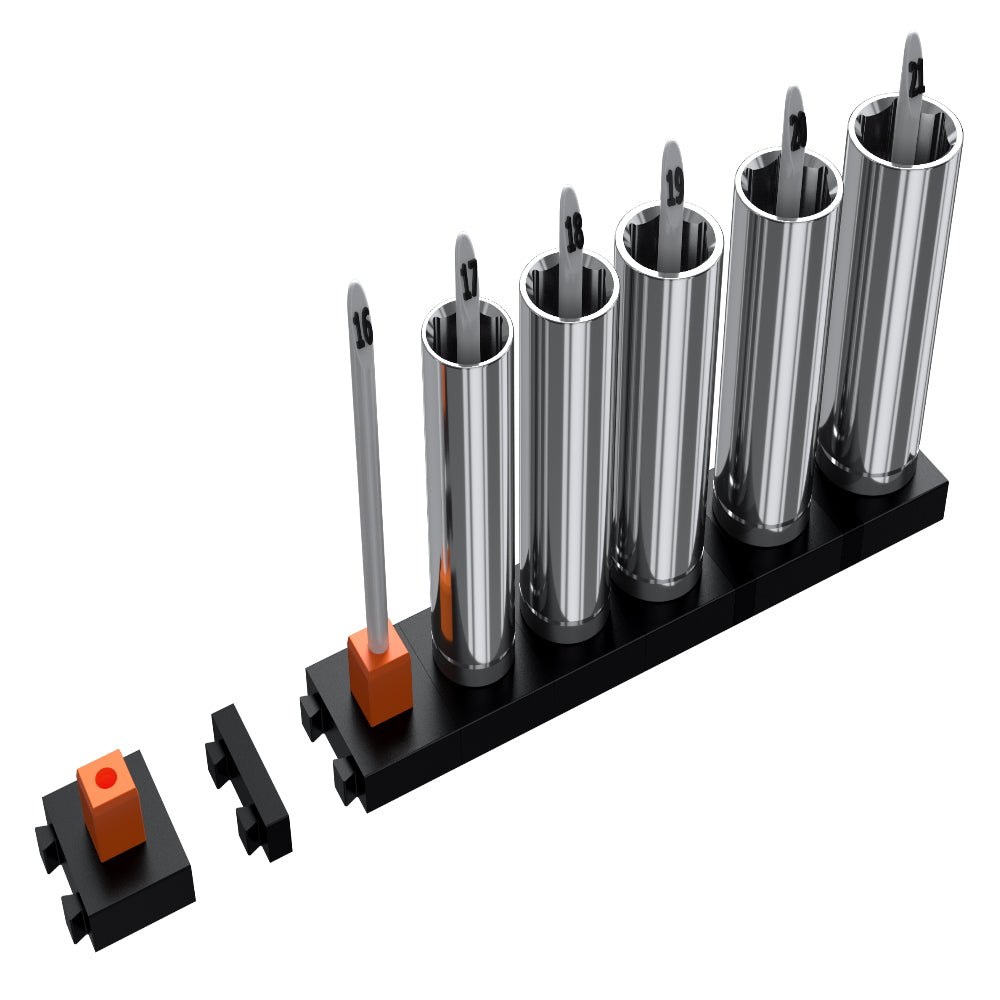 1/2" Socket Organizers - Toolbox Widget USA Socket Organizer, Socket Organization, Toolbox Widget, Tool Box Widget, Tool Organization, Socket Holder, Socket Tray