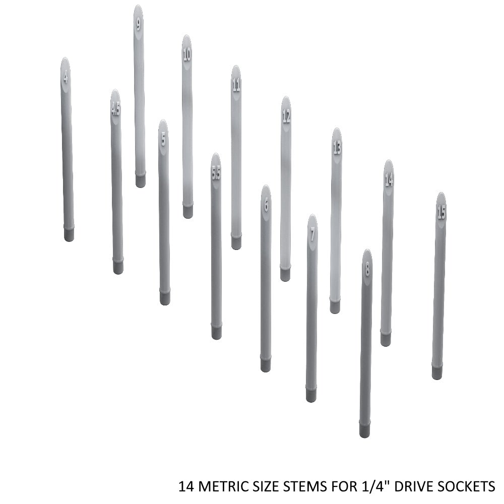 1/4" Socket Stems - Metric - Toolbox Widget USA