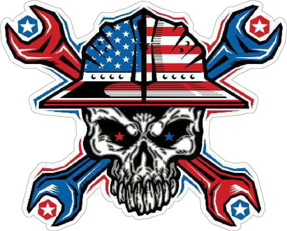America Wrench Skull - Toolbox Widget USA