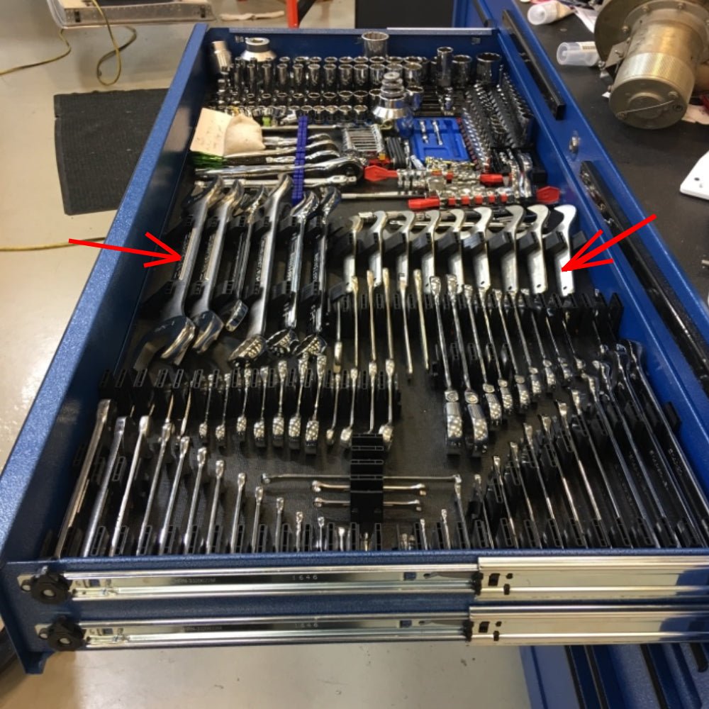 14 Piece Wrench Organizer Rack