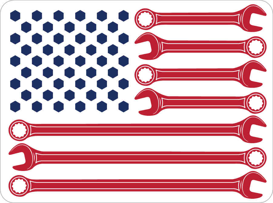 Wrench Bolt Flag - Toolbox Widget USA